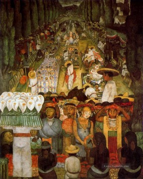 Diego Rivera Werke - Guten Freitag auf dem Santa Anita Canal 1924 Diego Rivera